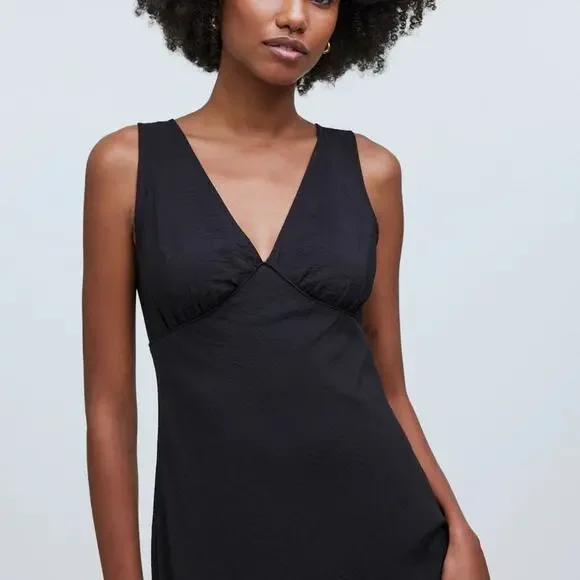 Madewell “The Ariana”  Black Midi Dress - Picture 2 of 13